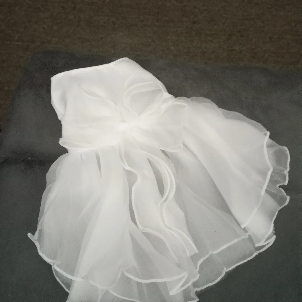New dog wedding dress with tulle